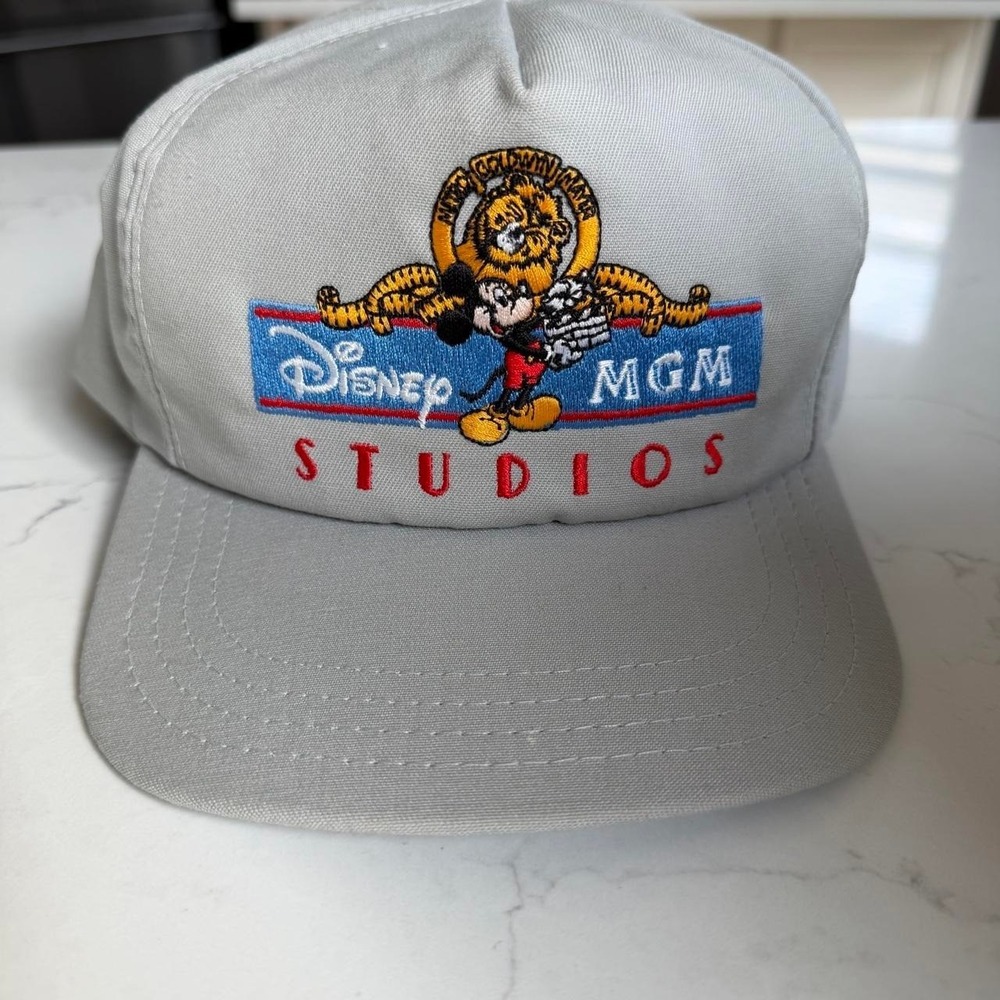 Vintage Disney MGM Studios Studio Tours Hat USA Made Mickey  Snapback Cap 1987